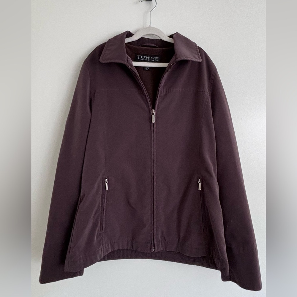 London Fog Towne Collection Womens Chocolate Brown Jacket